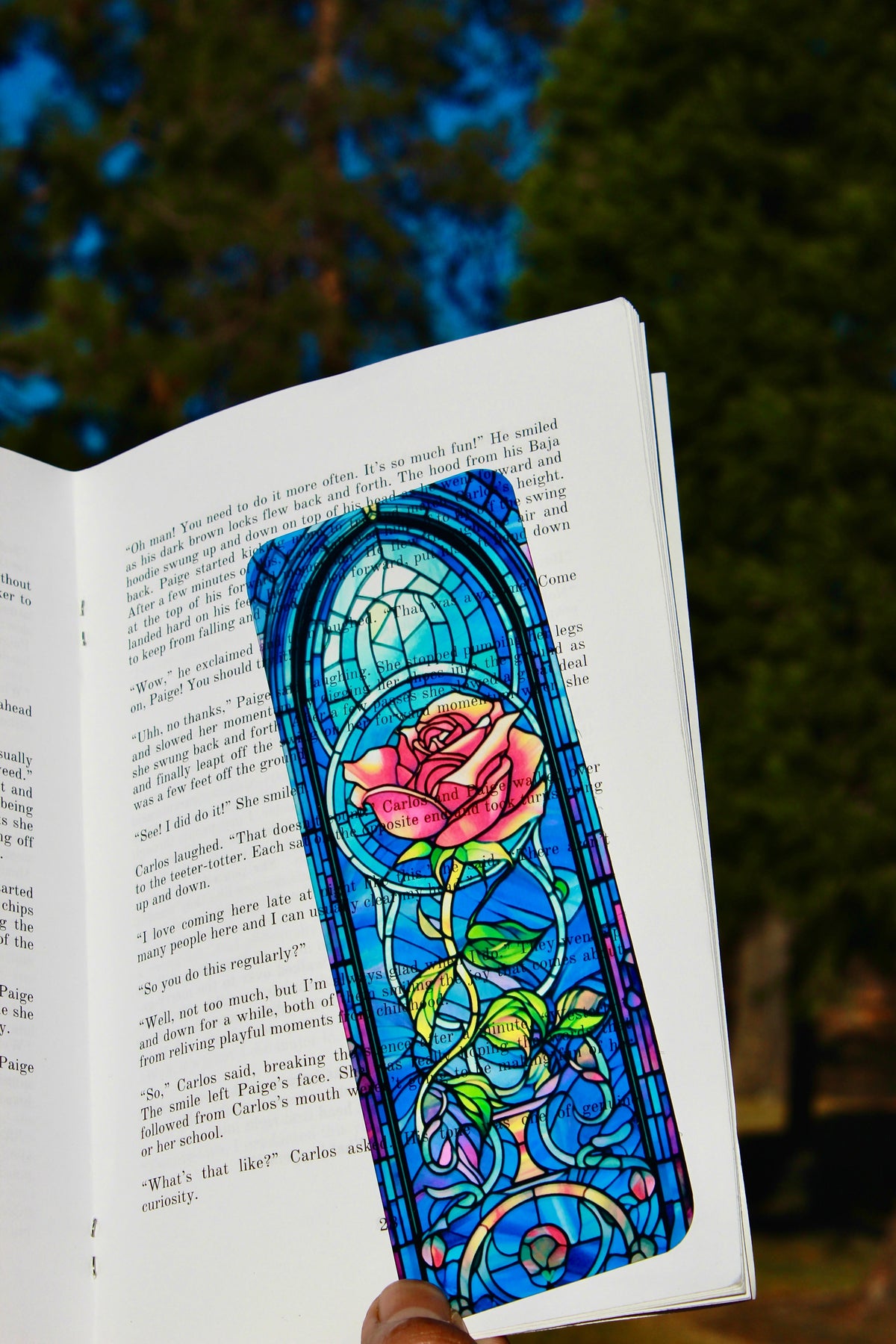 Beauty and the Beast Rose Bookmark – Enchanted Rose Design, Magical Fairy Tale Art, Perfect Gift for Diz Fans and Book Lovers