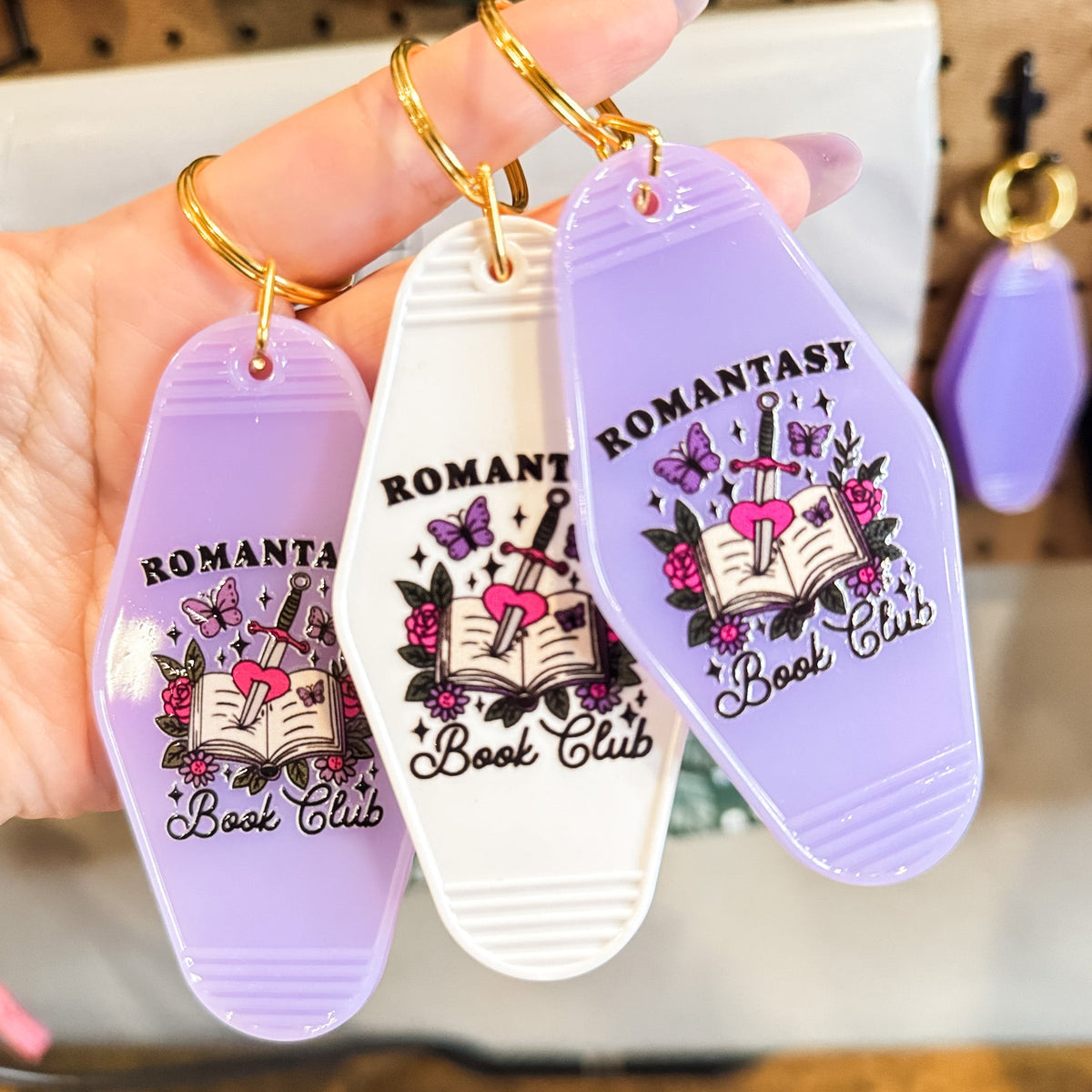Romantasy Book Club Motel Keychain