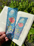 Beauty and the Beast Rose Bookmark – Enchanted Rose Design, Magical Fairy Tale Art, Perfect Gift for Diz Fans and Book Lovers
